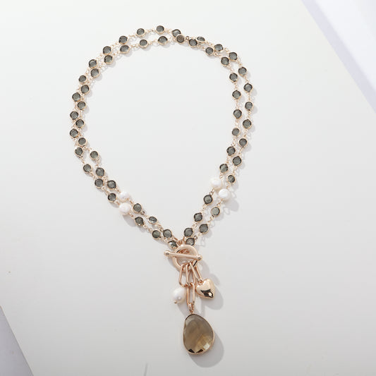 MERX - CHAIN NECKLACE GOLD BROWN
