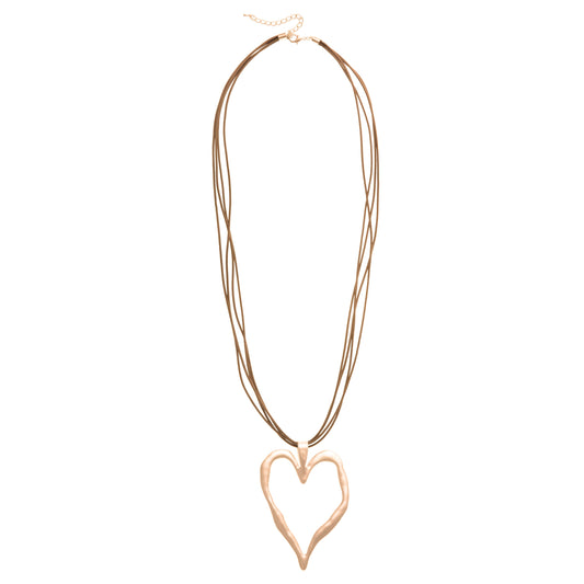 MERX - MELTING NECKLACE WITH LEATHER CORD