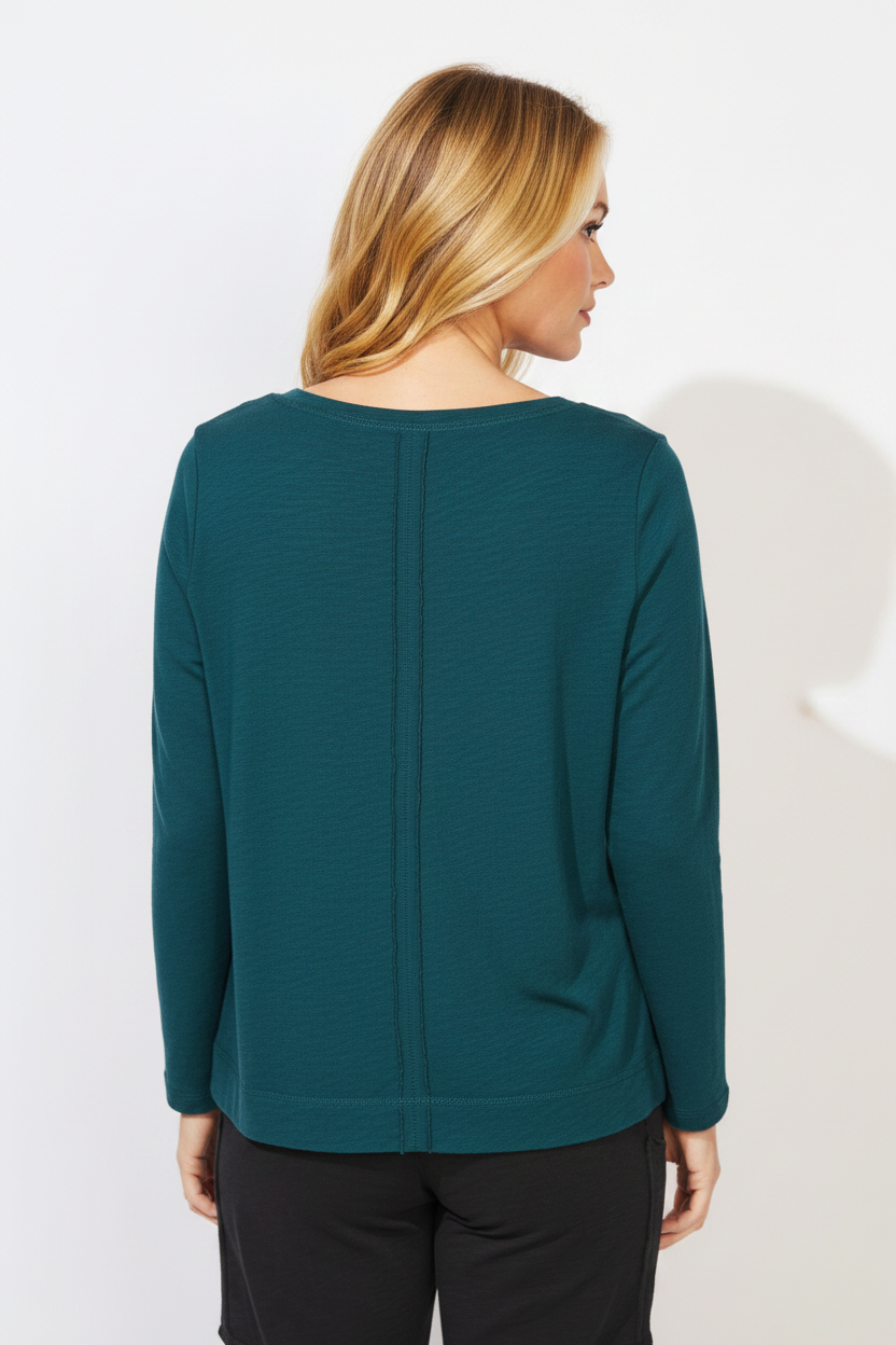 Escape by Habitat Stay Centred Tee L/S Fog - back view