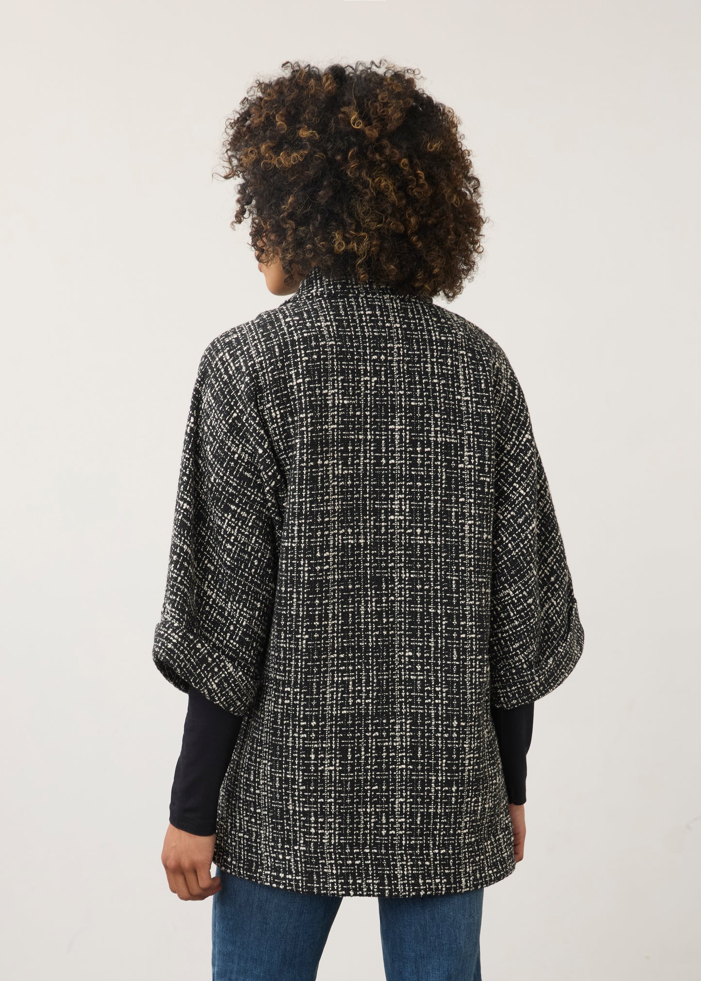 Tweed Poncho Jacket