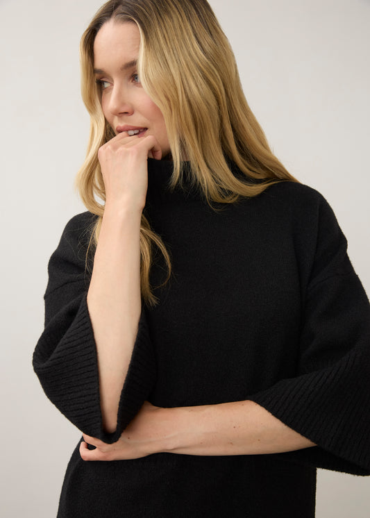 Mock Neck 3/4 Sleeve Sweater