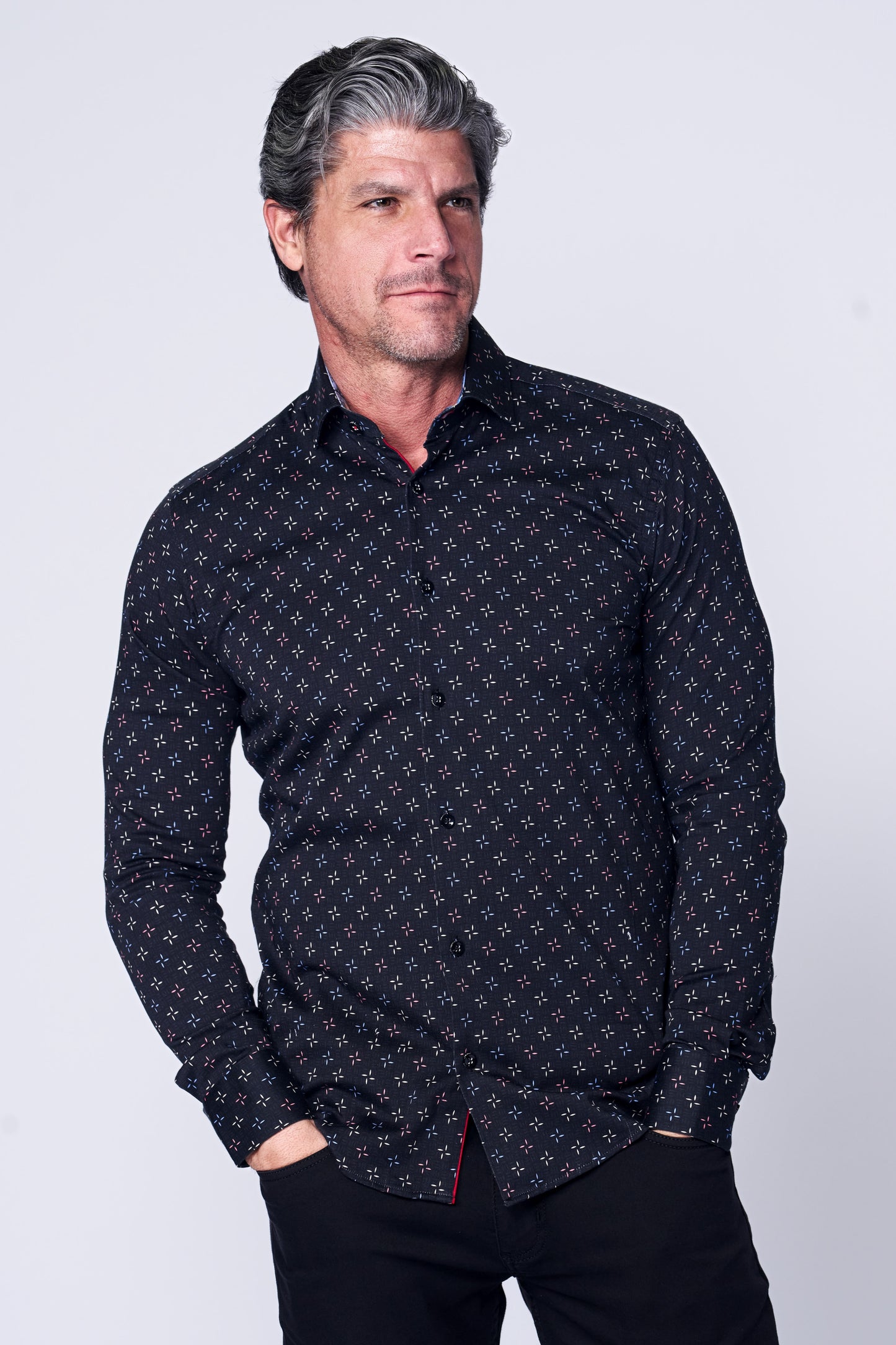 7 DOWNIE ST - SATIN STRETCH SHIRT