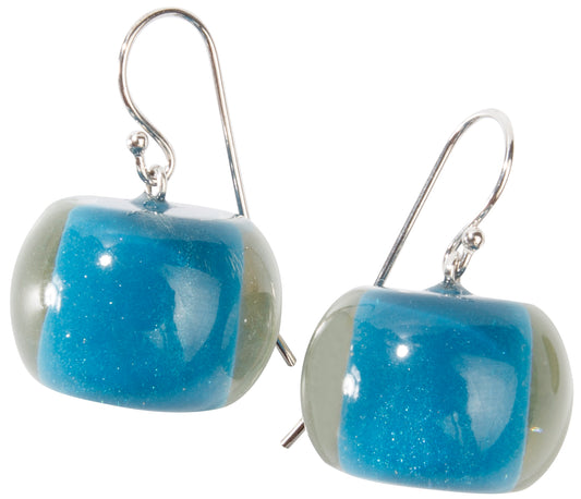 ZSISKA - BLISS SHORT DROP ROUND LUCITE ENCASED EARRING