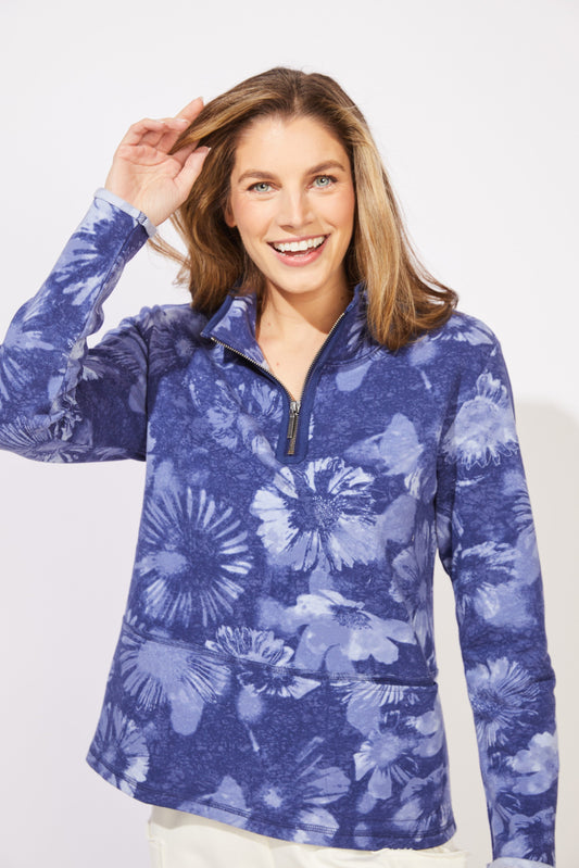 Quarter Zip Pullover cotton-elastane detail