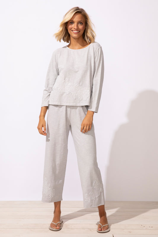 Embroidered Applique Boxy Tee - Suttles & Seawinds