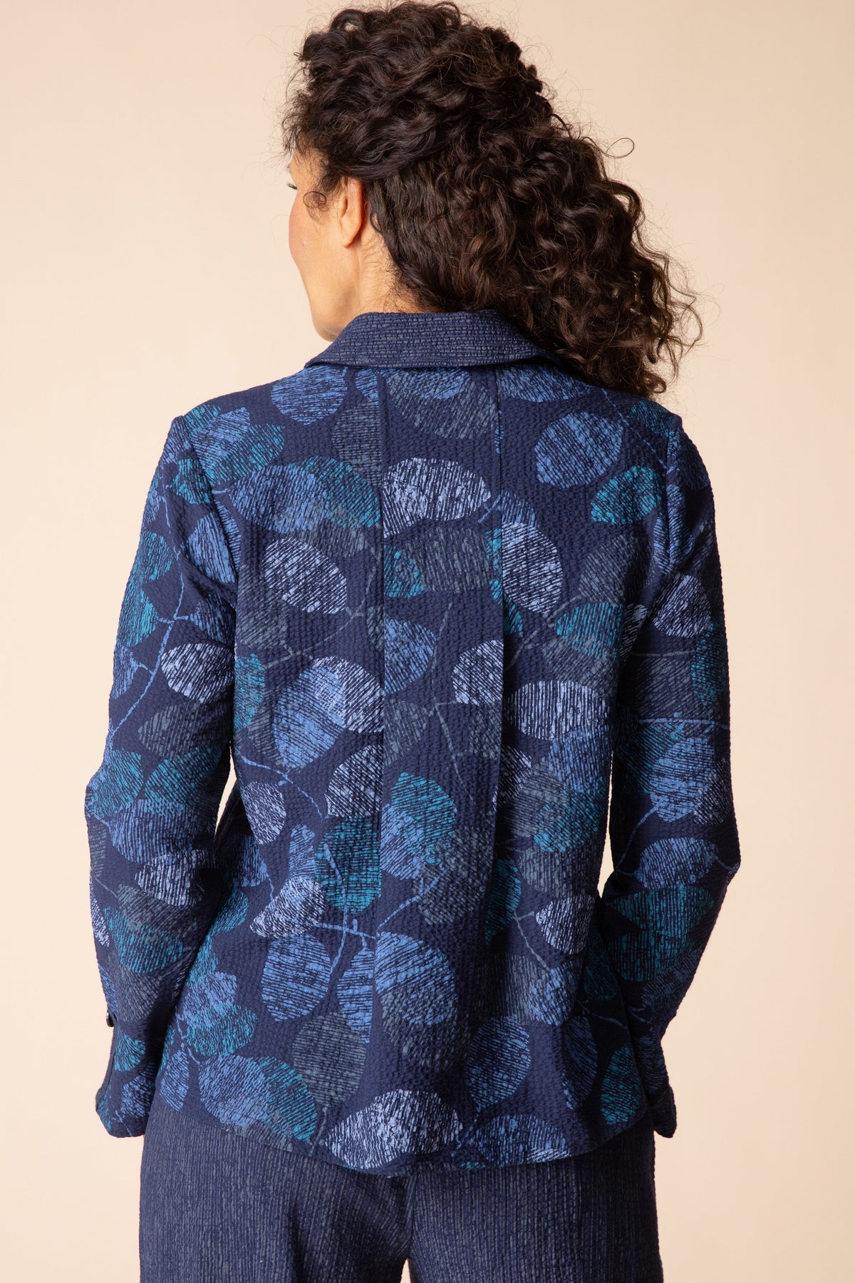 Shirt Jacket in Navy Print