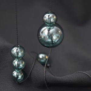 Bubbles Necklace - Grey Glass - Suttles & Seawinds