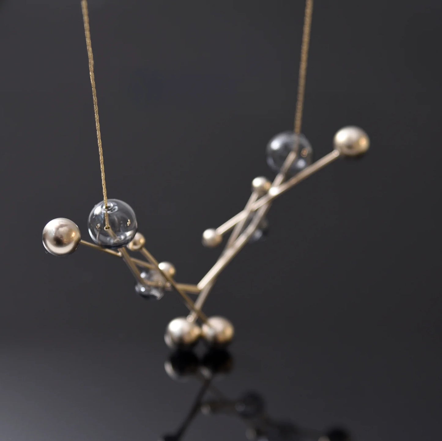 Vera Necklace - Gold Grey