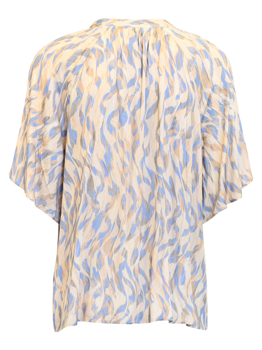 Short Sleeve Printed Blouse
