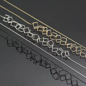 Maze Necklace - Satin Gold