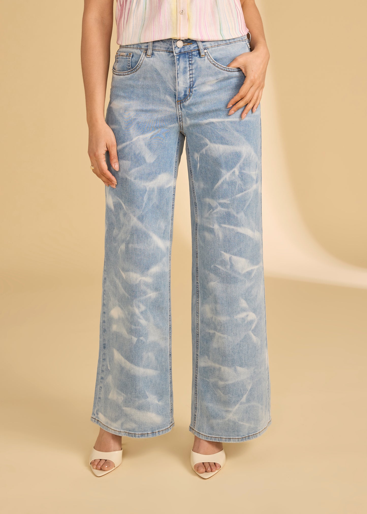 OLIVIA MARBLED PALAZZO PANT