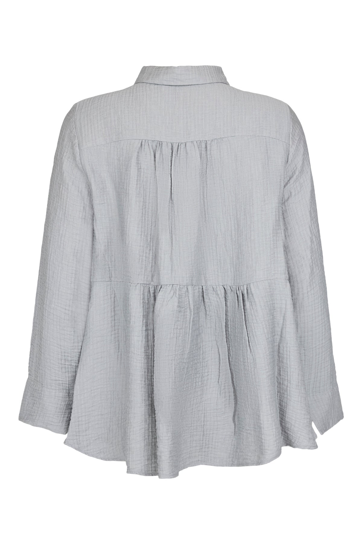 Soft Grey Blouse Print Abstract