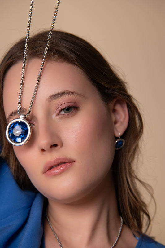 Ciclon Lunaris Necklace Azul