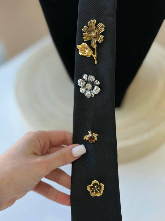 Satin Tie w/Charms