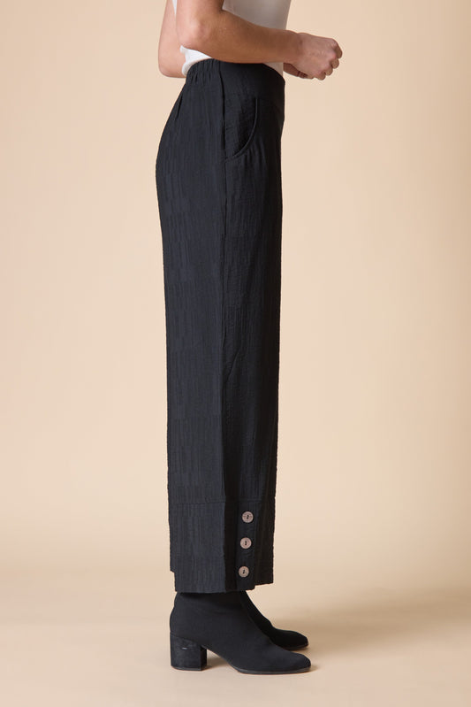 HABITAT Button Hem Pant in Black