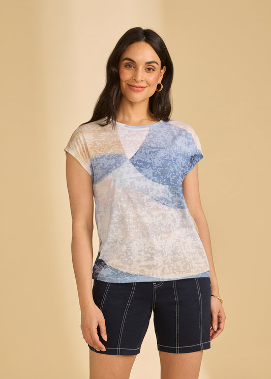 SHORT SLEEVE ROUND NECK TOP