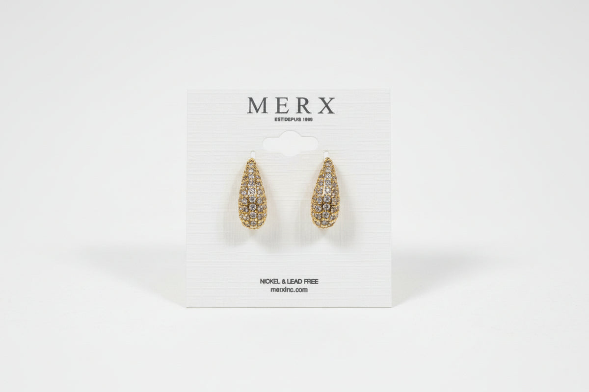 Crystal encrusted Drop Earrings