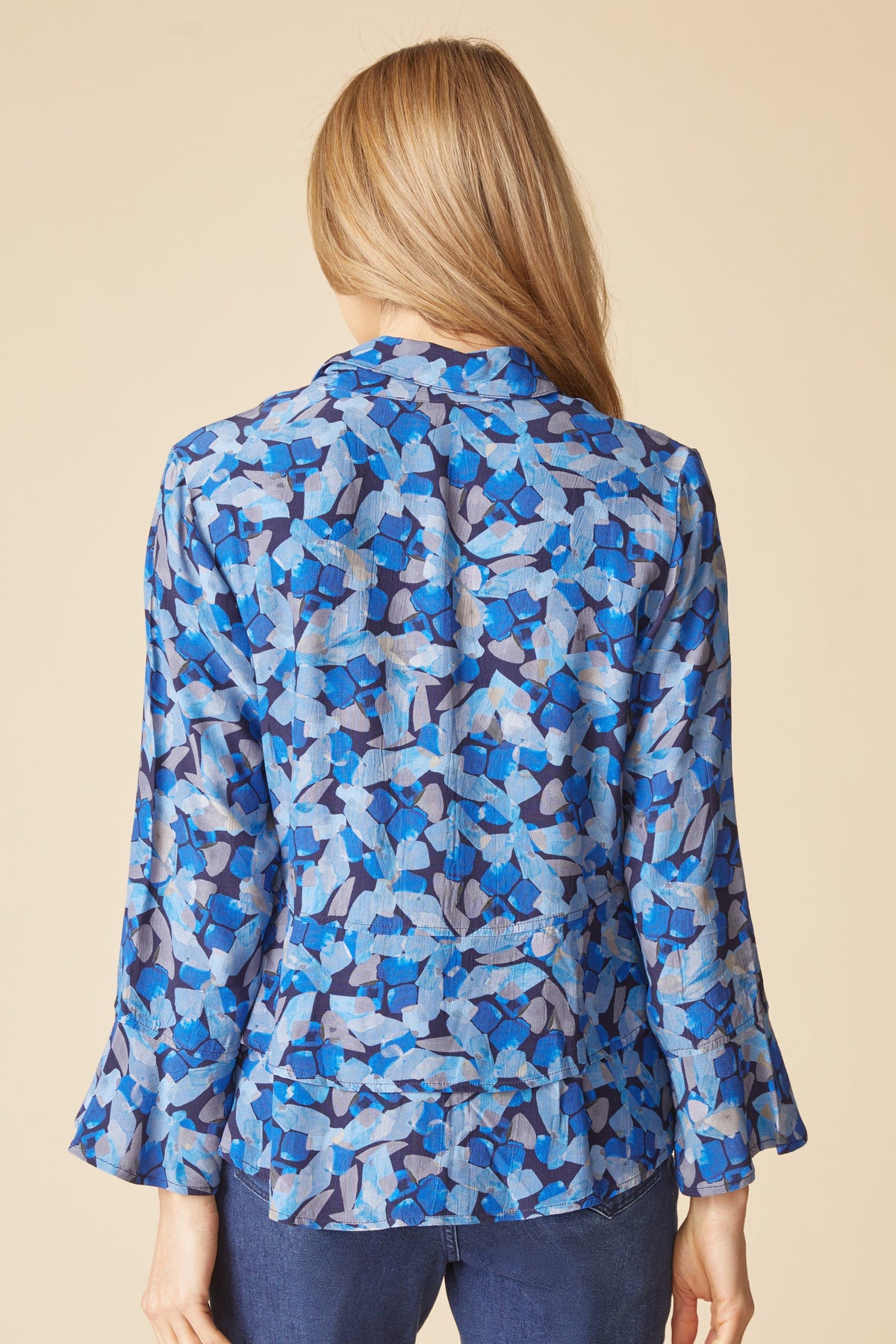 Flounce Shirt in Tide