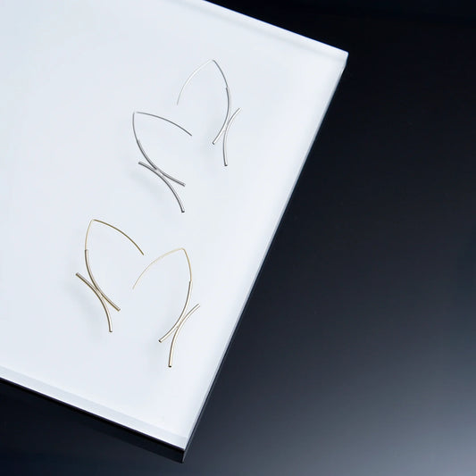 ASTER HOOP EARRING - SATIN GOLD