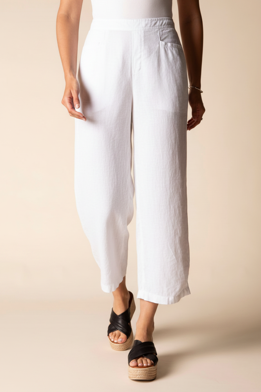 Pleat Button Capri - Suttles & Seawinds