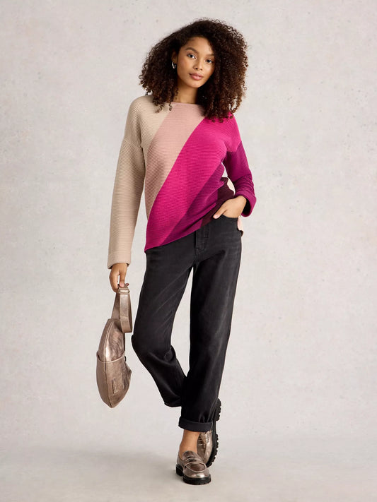 WHITE STUFF - JANA COLOURBLOCK JUMPER