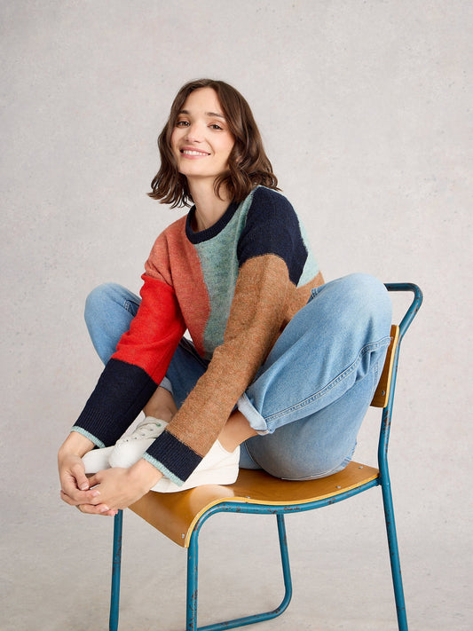 WHITE STUFF - FREYA ABSTRACT JUMPER