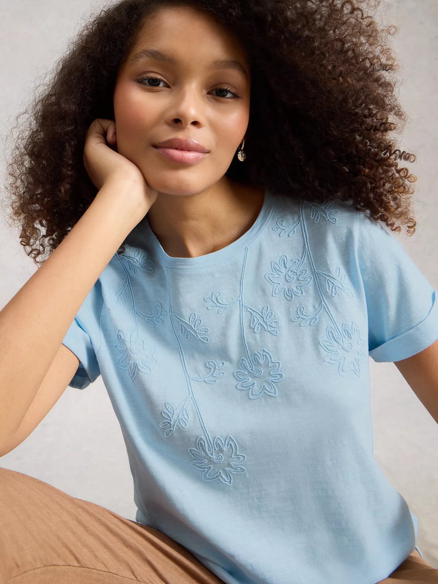 Gina Embroidered Tee