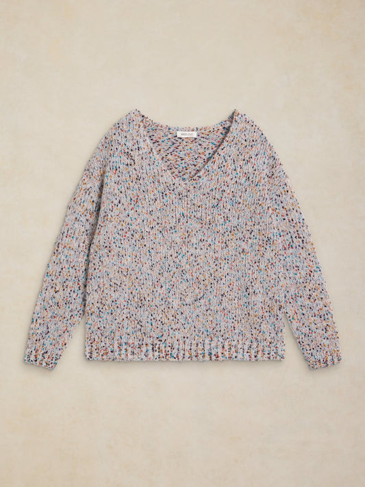 Texture V Neck Jumper