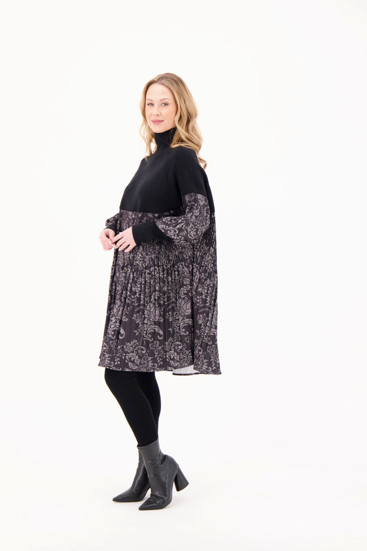 GABBY ISABELLA - PRINT PLEATED DRESS