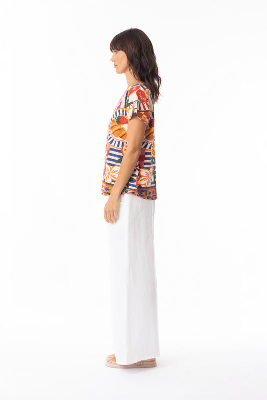 Marcella Print Knit Tee
