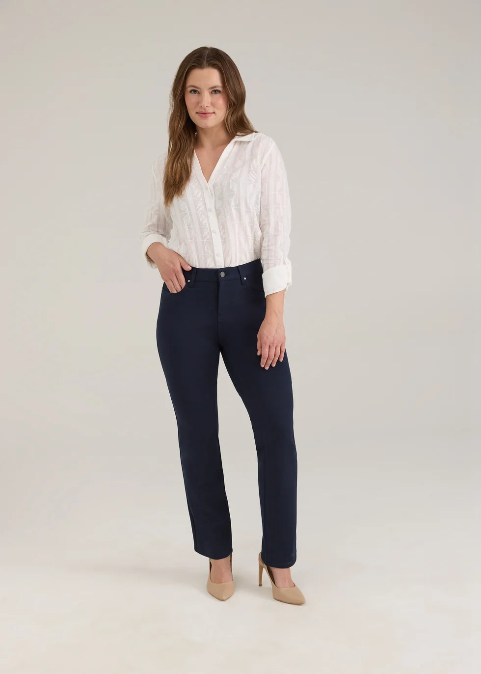 Suzanne Petite Straight Leg Denim -Navy