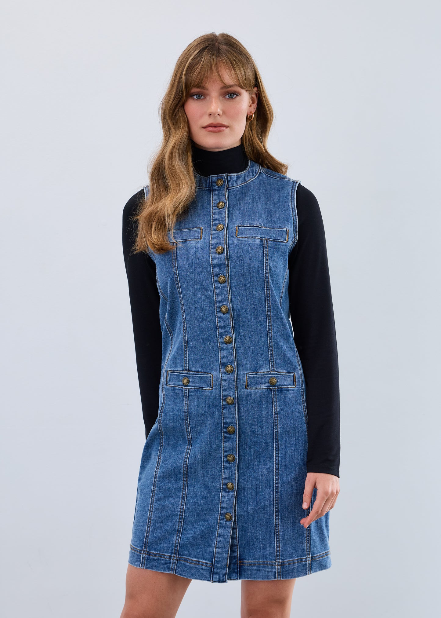 FDJ - LONG DENIM VEST/DRESS