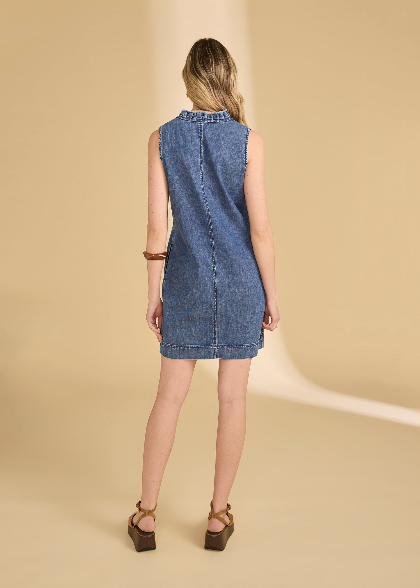 DENIM SHIFT DRESS