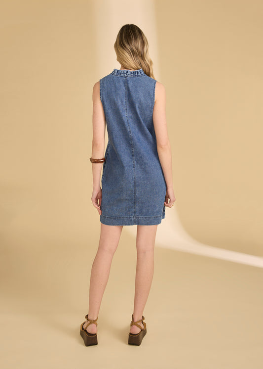 DENIM SHIFT DRESS