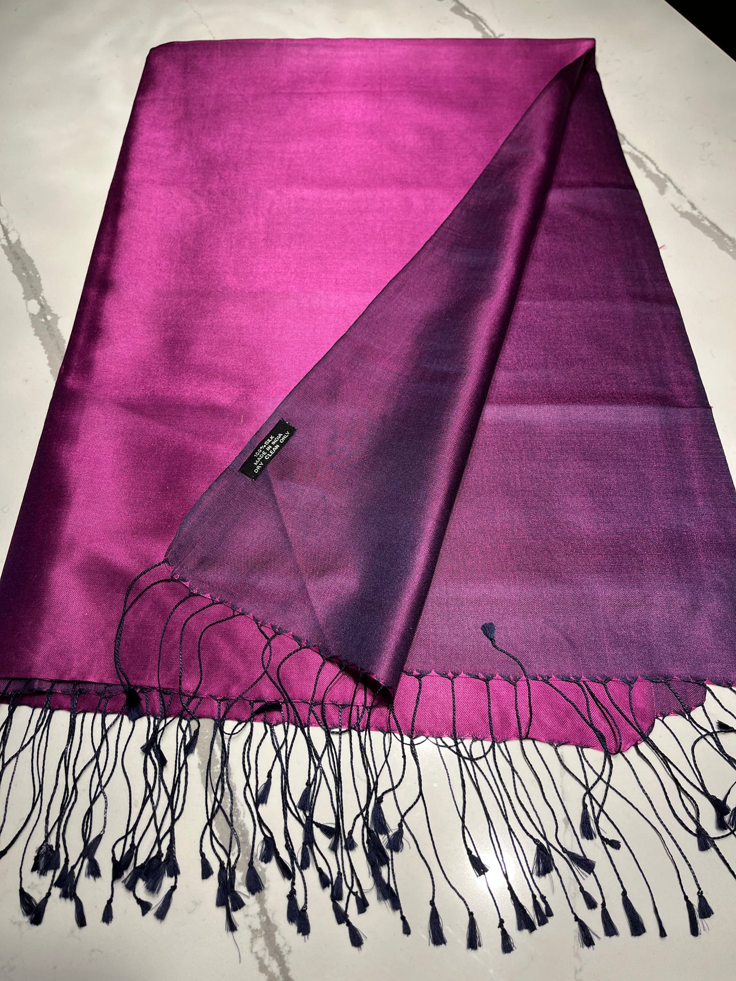 Solid Colour Reversible Silk Scarves