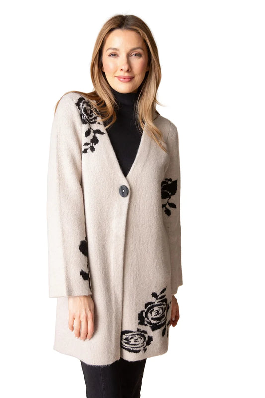 Floral Winter Bloom Cardigan