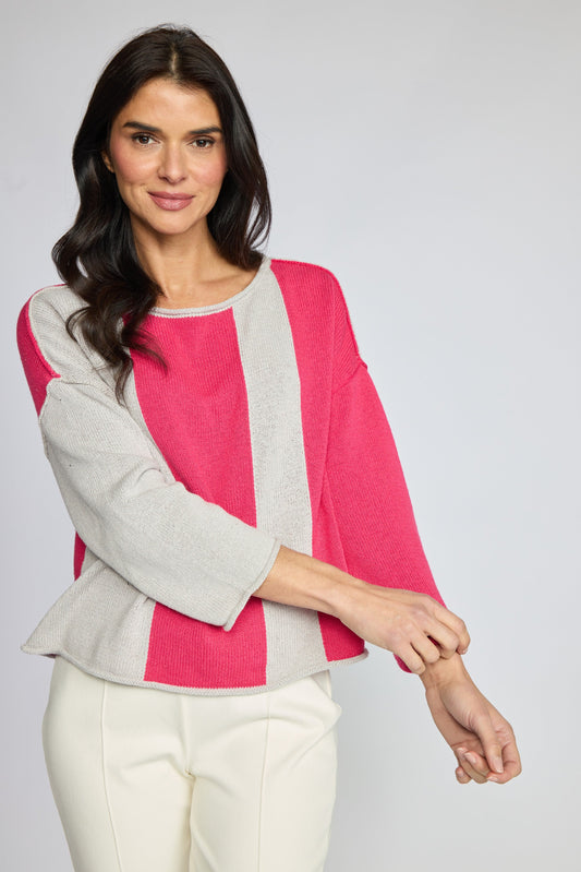 Vibes Pullover in Magenta