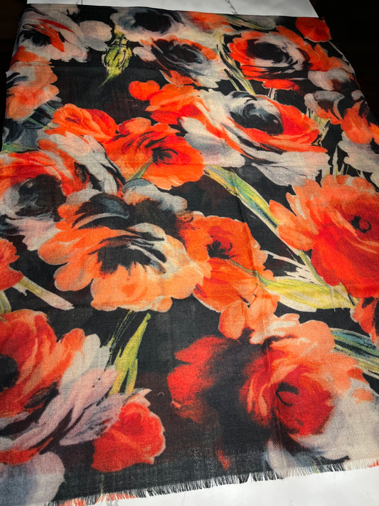 Digital Wool & Silk Woven Scarf - Suttles & Seawinds