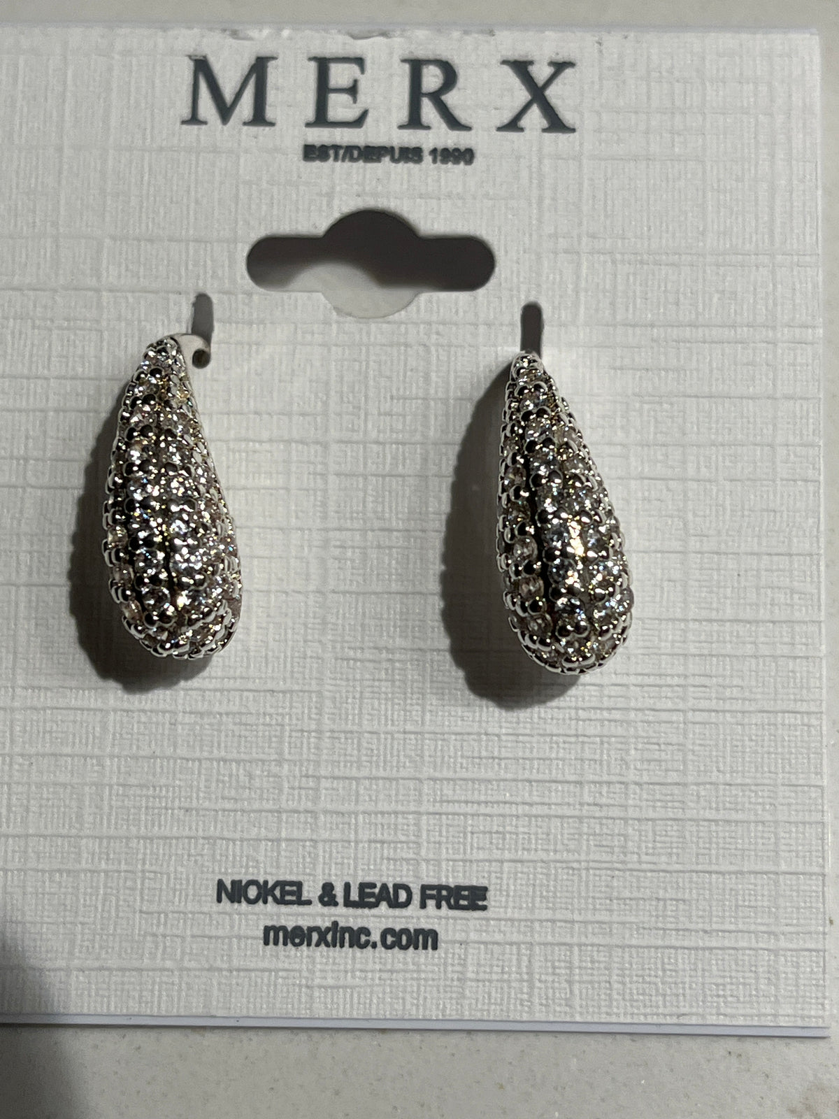 Crystal encrusted Drop Earrings