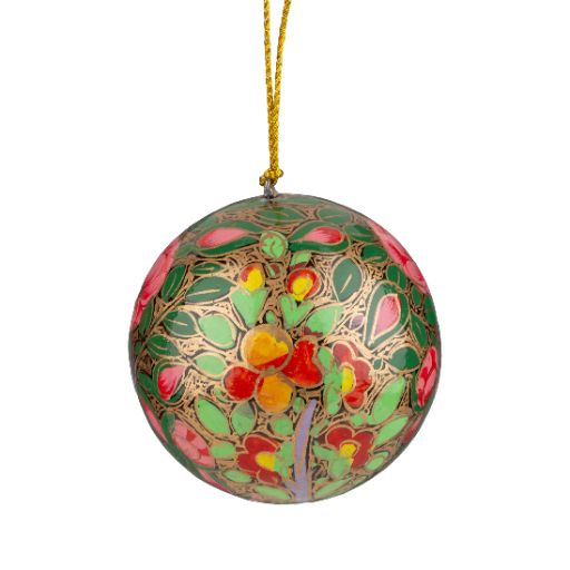 Hand Painted Paper Mache Ornament Large