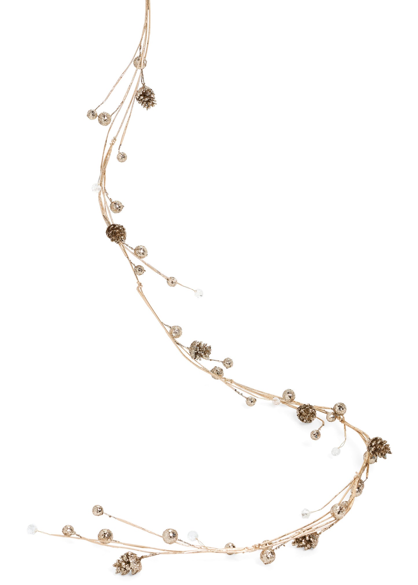 ADV - GARLAND W/BERRIES&CONES GOLD