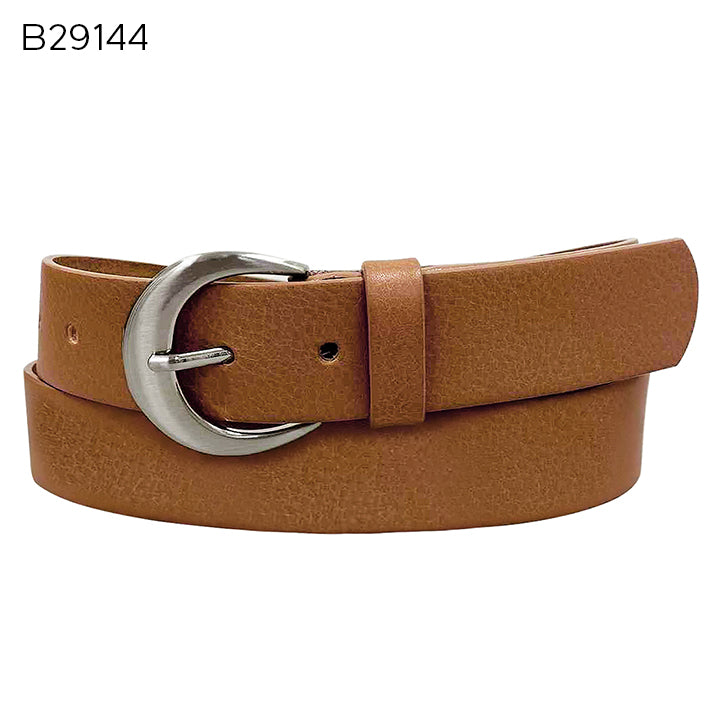 Italian Leather Belt w/Satin Nickle Buckle