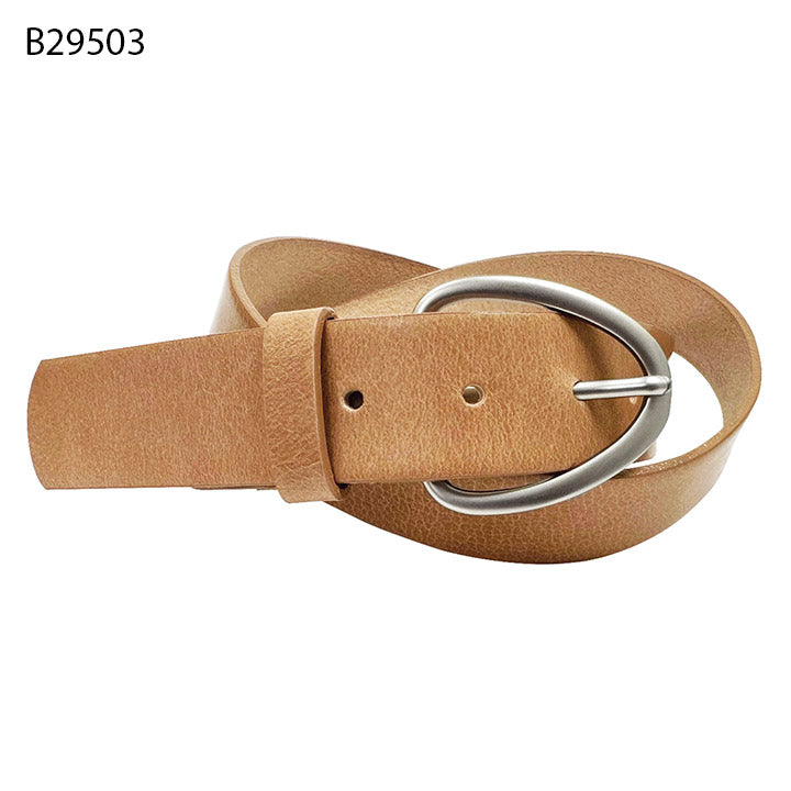Genuine Leather Belt w/Matt Nickle Buckle
