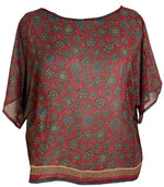 Load image into Gallery viewer, FLOWER SILK BOXY TOP