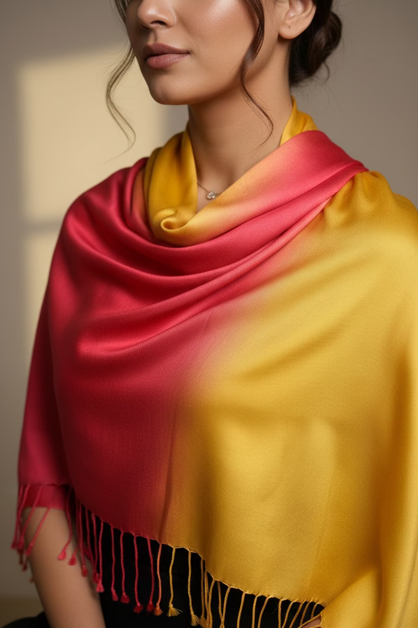 RADIANCE - OMBRE SILK RETANGLE SCARF