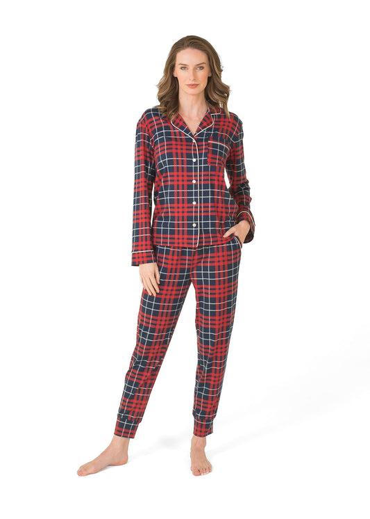 LATTE LOVE - NOTCH COLLAR PAJAMA SET