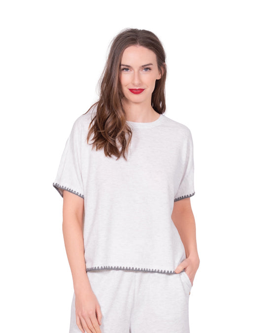 LATTE LOVE - BLANKET STITCH SS TEE