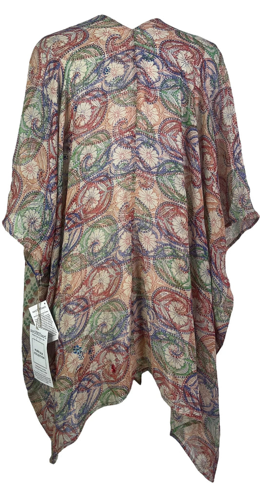 Spiral Graph Flower Silk Cardigan