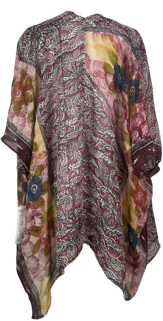 Florals and Paisleys Silk Cardigan