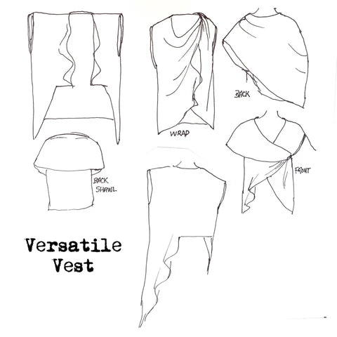 Purple and blue silk vest